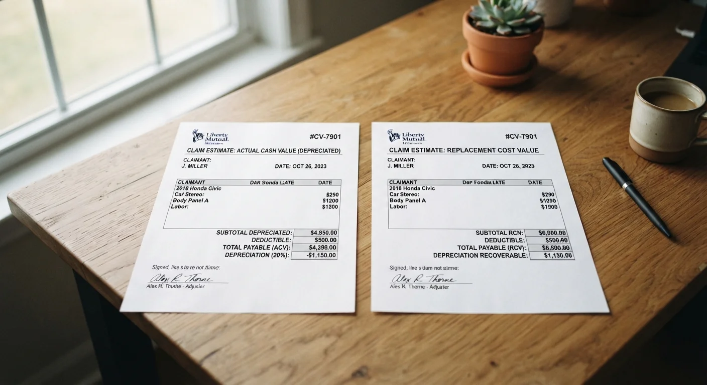 Actual Cash Value vs. Replacement Cost Coverage