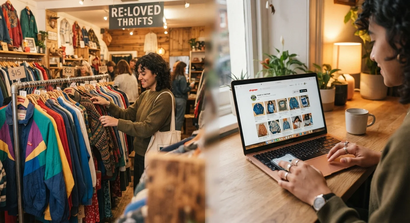Shopping Secondhand Online vs. In-Store: What Changes and What Doesn't